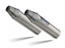 Dvojitý kompletný výfukový systém GPR QUSP.140DE.DEATV DEEPTONE Brushed Stainless steel including dual silencers and removable db killers